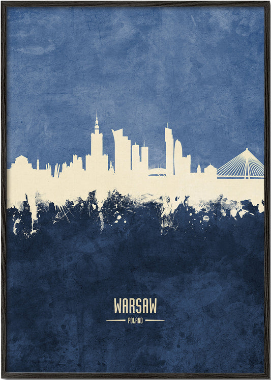 Warsaw Skyline blue