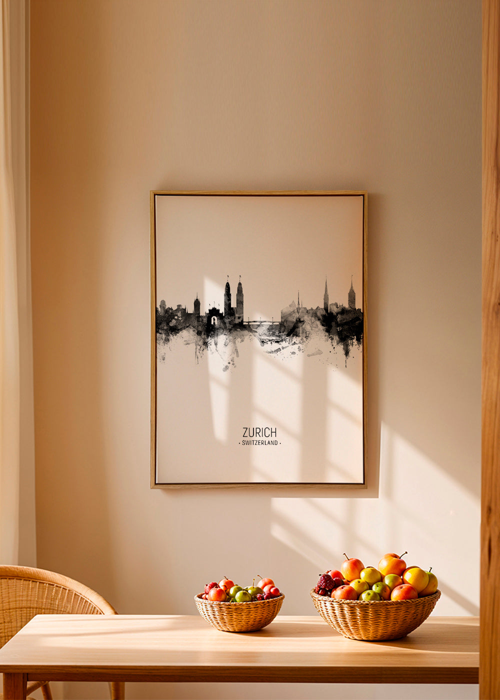 Zurich Skyline black and white