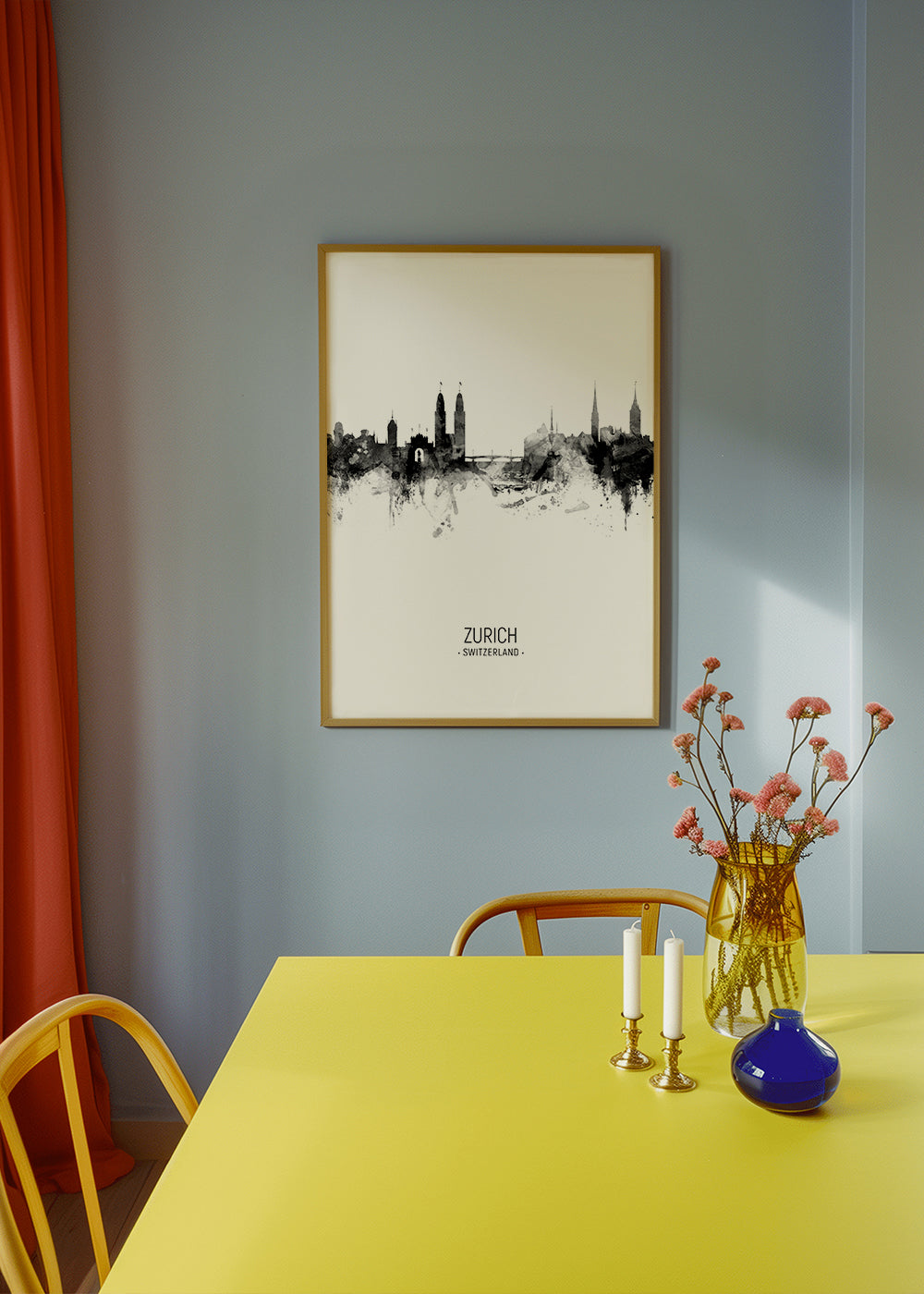 Zurich Skyline black and white