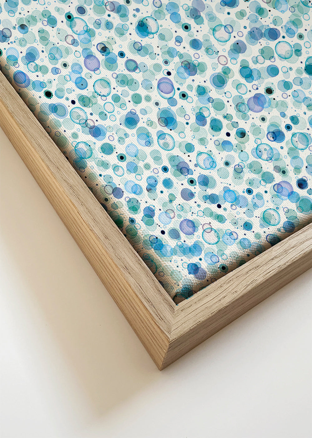 Cosmic Bubbles Blue Square