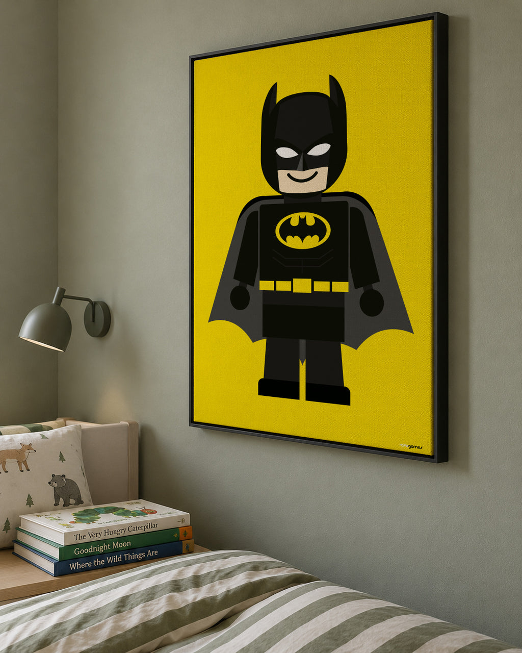 Toy Batman - Framed canvas in an interior