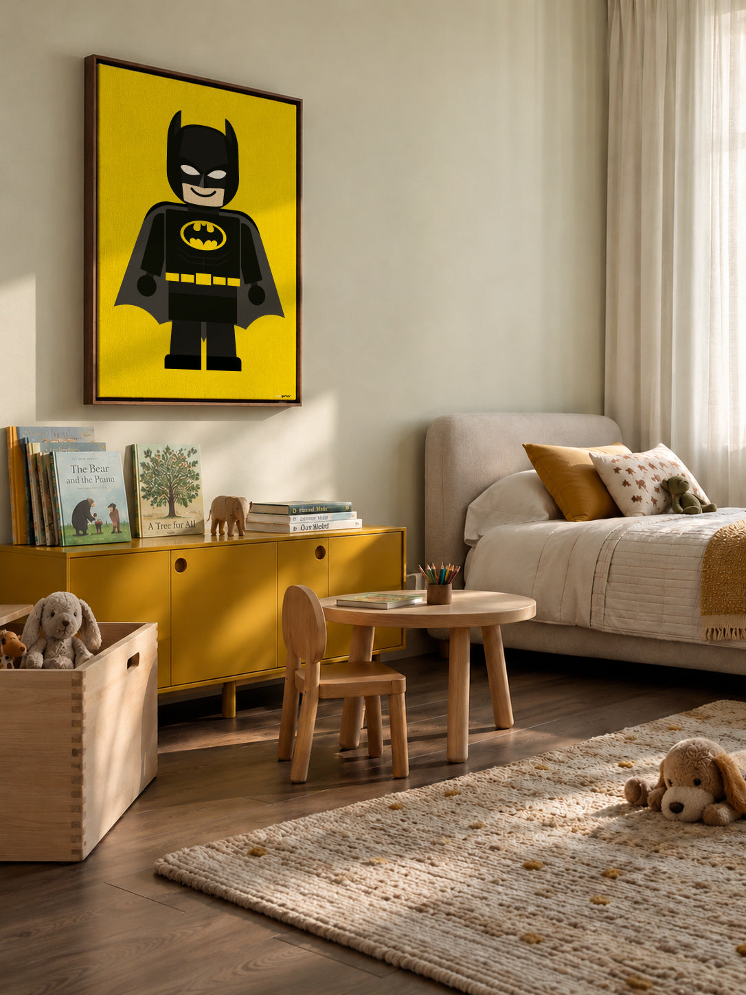 Toy Batman - Framed canvas in an interior