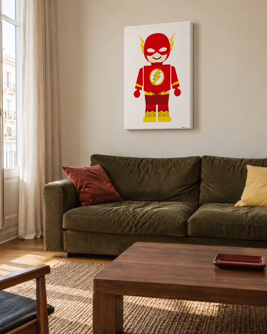 Toy Flash - Unframed canvas in an interior