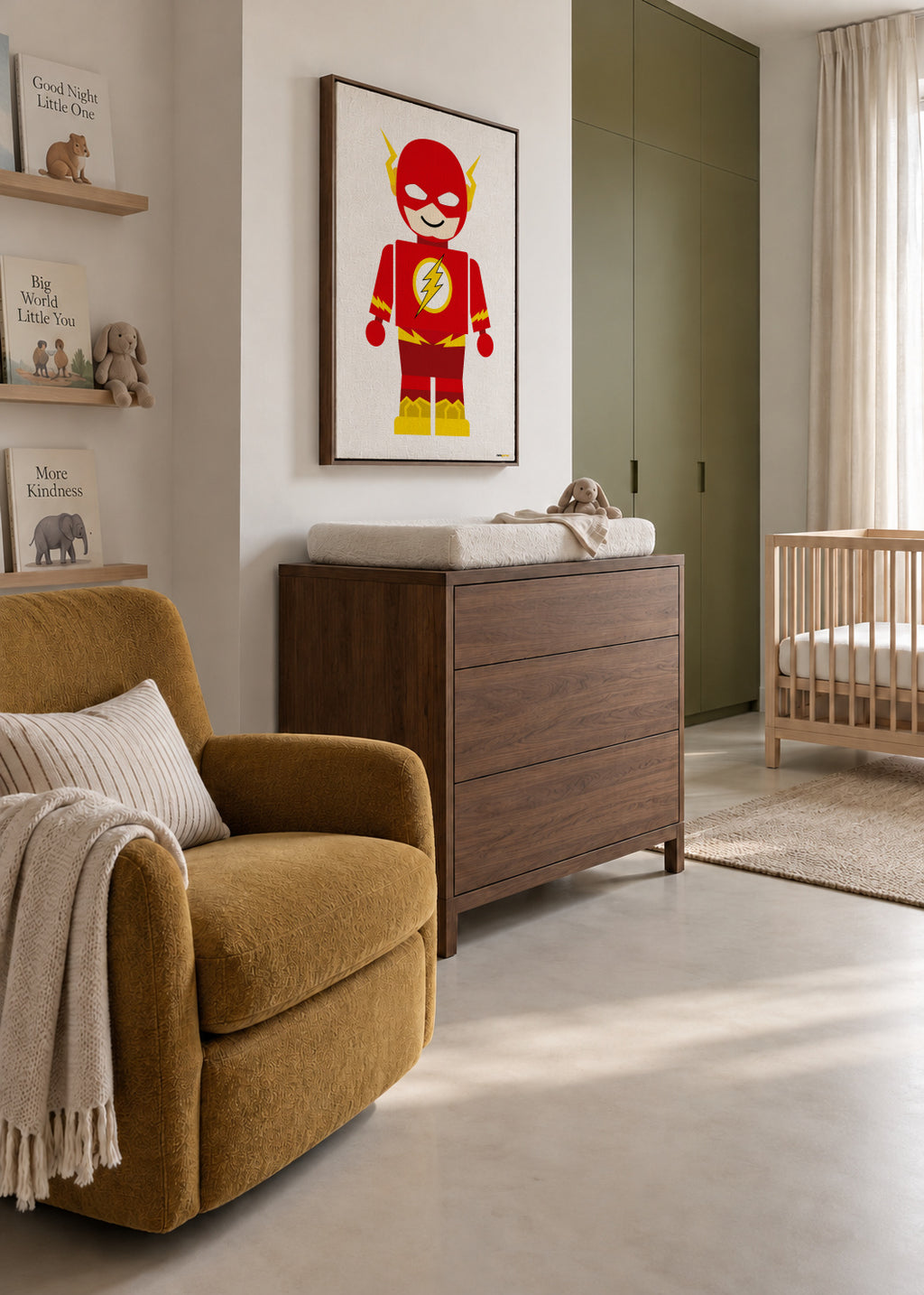 Toy Flash - Framed canvas in an interior