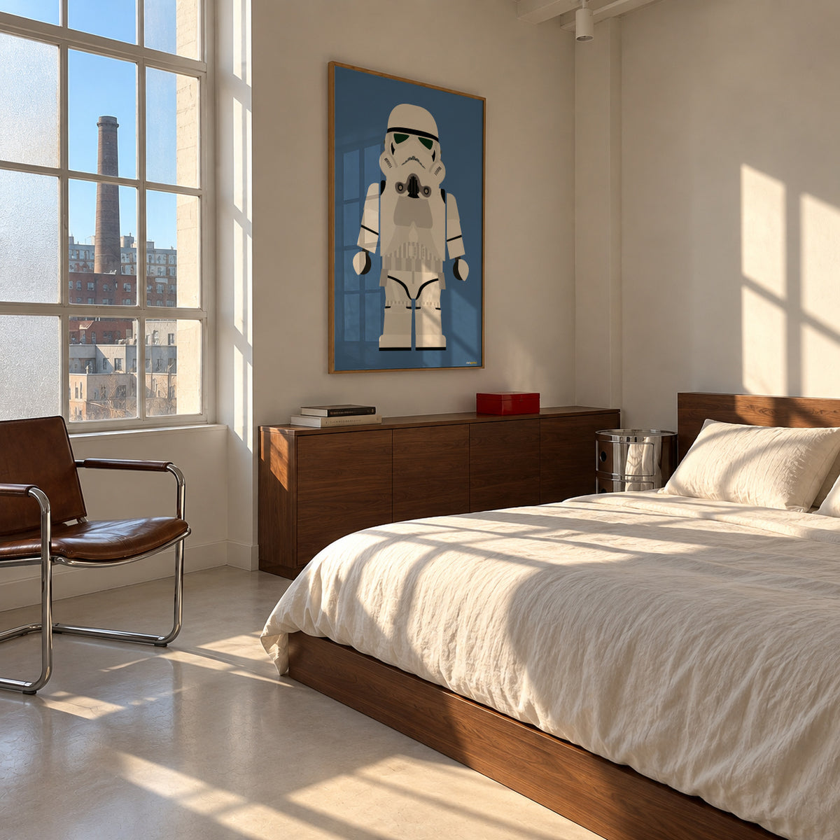 Toy Stormtrooper - Framed poster in an interior