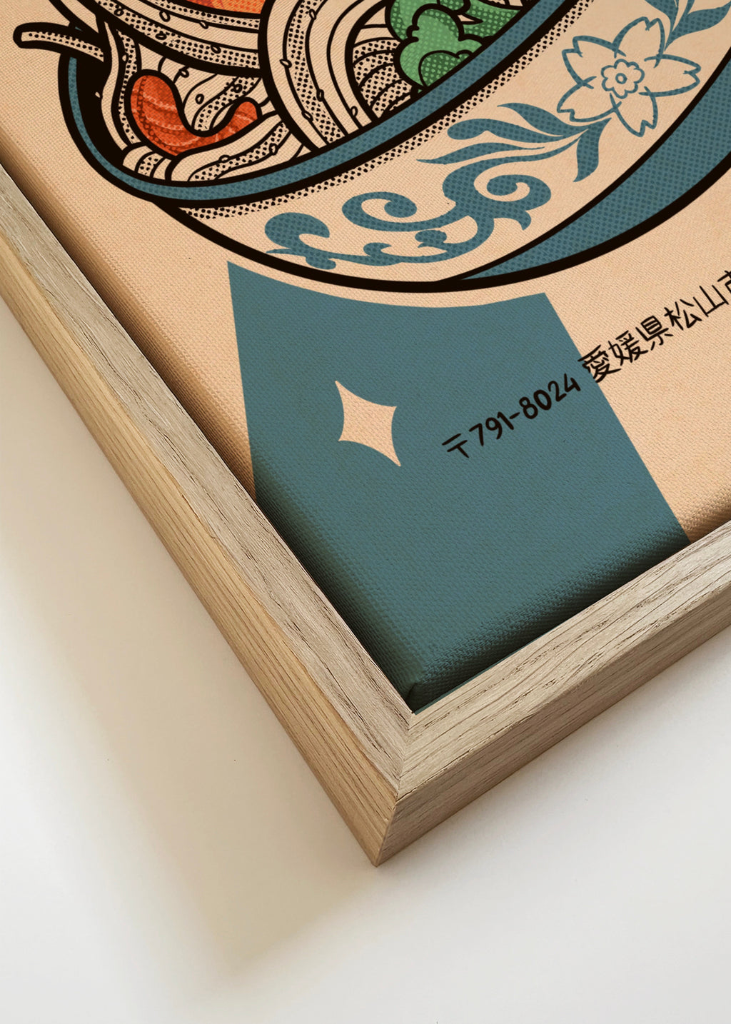 Noodles Every Day - Framed canvas detail