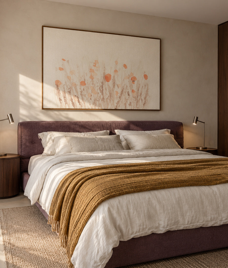 Botanicals 1 - Framed canvas in an interior