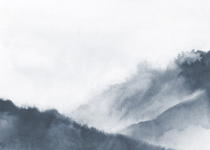 Misty mountains - Bluish gray