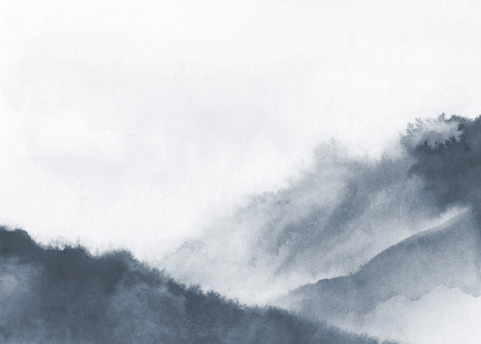 Misty mountains - Bluish gray