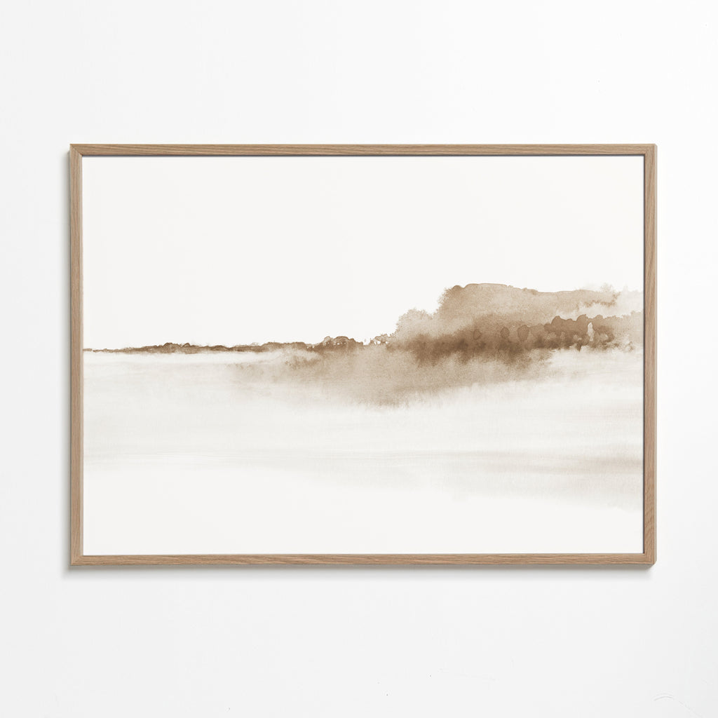 Watercolor landscape N 38 - Sepia