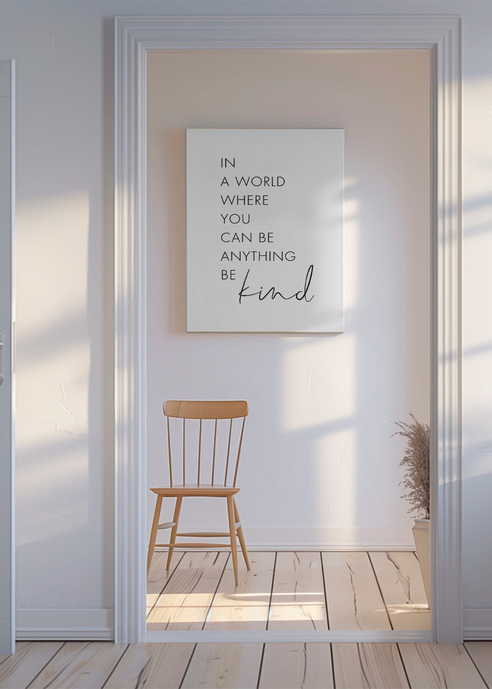 In a world where you can be anything Be kind