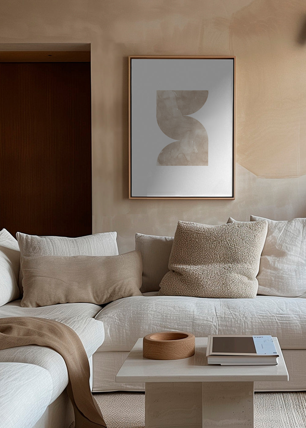 Watercolor shapes Nº2 - beige tones