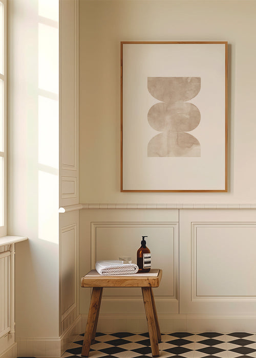 Watercolor shapes Nº4 - beige tones