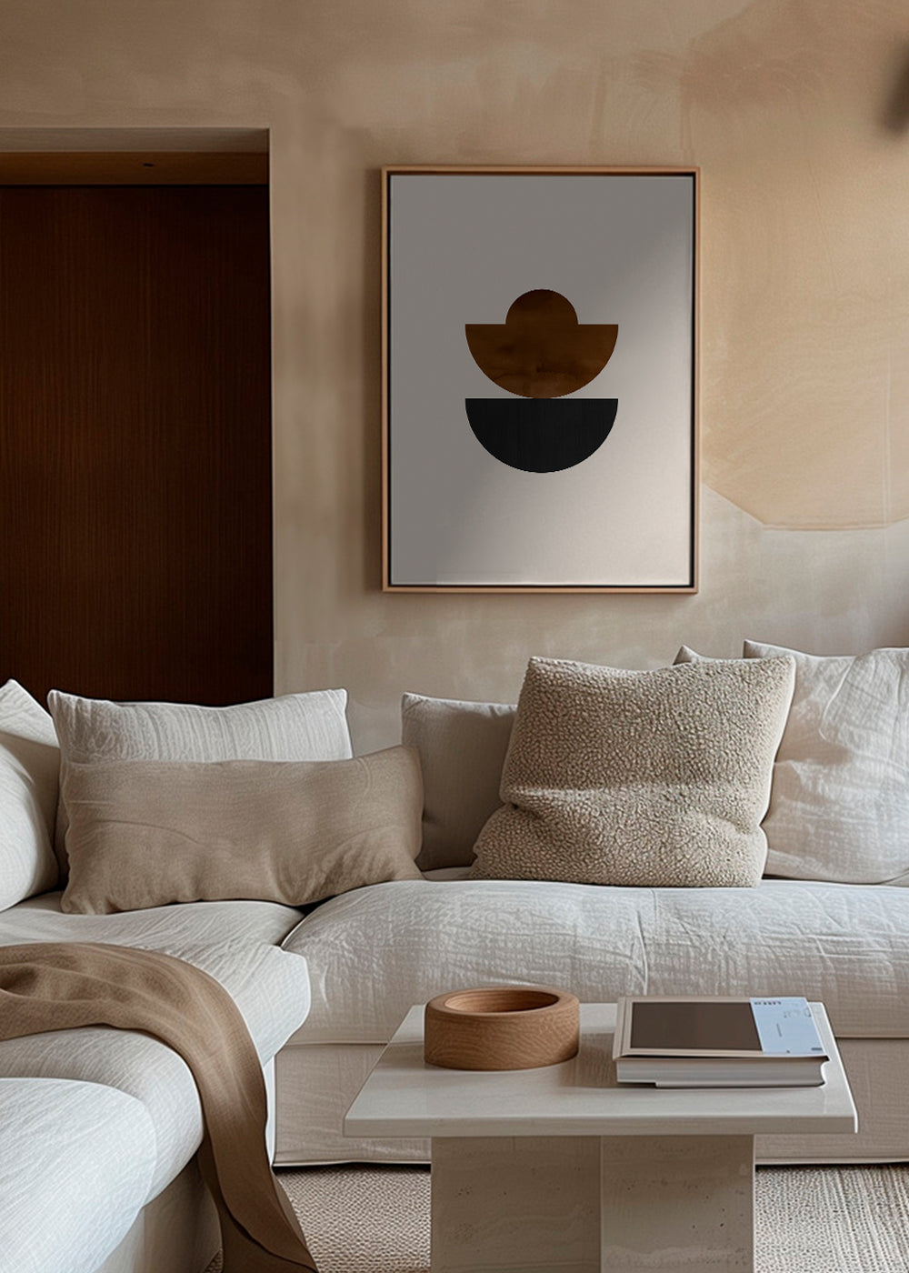 Geometric shapes Nº3 - rust & black