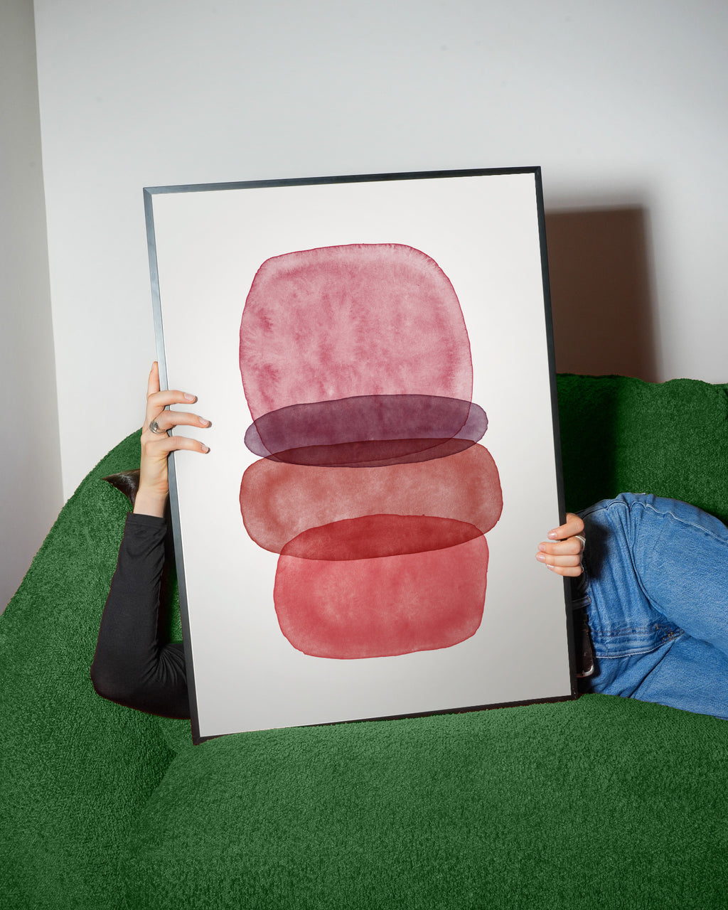 Maroon abstractions - Framed poster detail