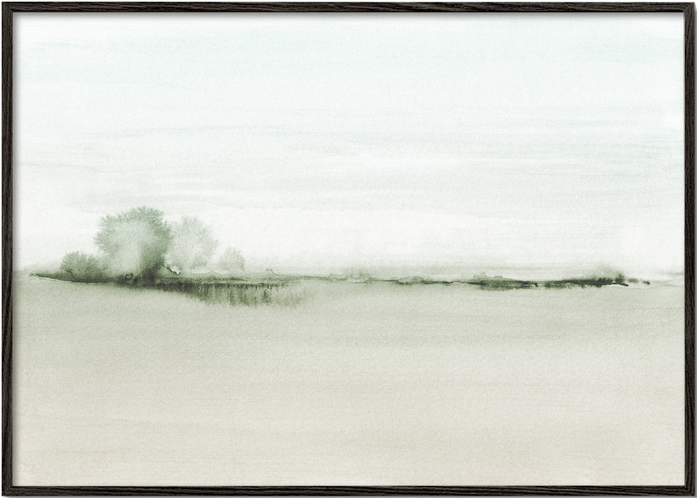 Watercolor landscape N 50 Greeny