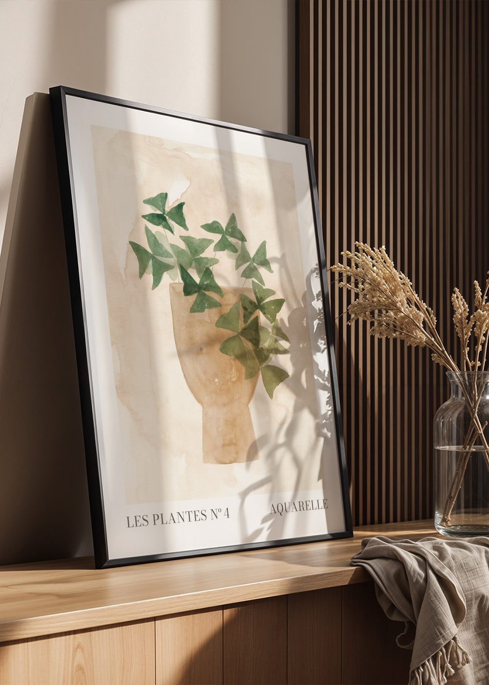 Les plantes Nº4 - Framed poster in an interior