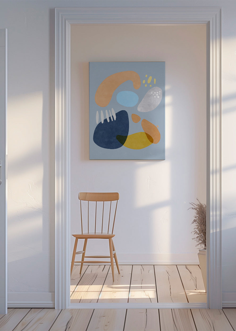 Bold Organic Shapes Blue Gold 2