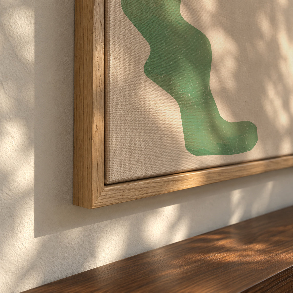 Organic Shapes Terracota 2 - Framed canvas detail