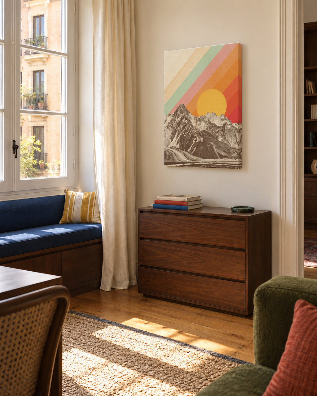 Mountainscape 1 - Unframed canvas in an interior