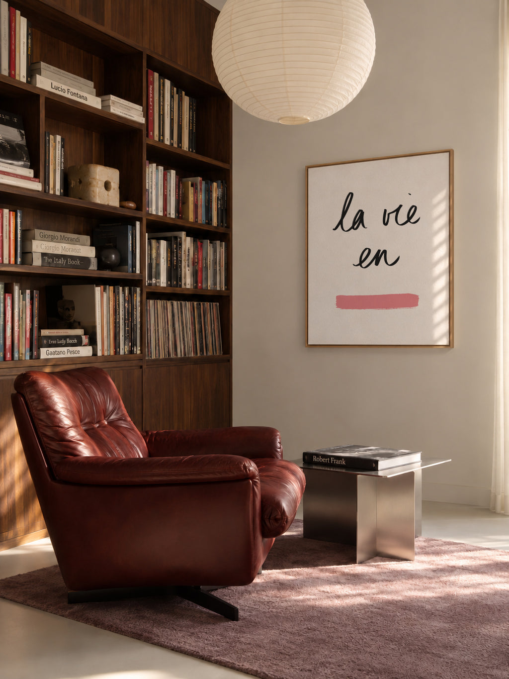 La Vie en Rose - Framed canvas in an interior