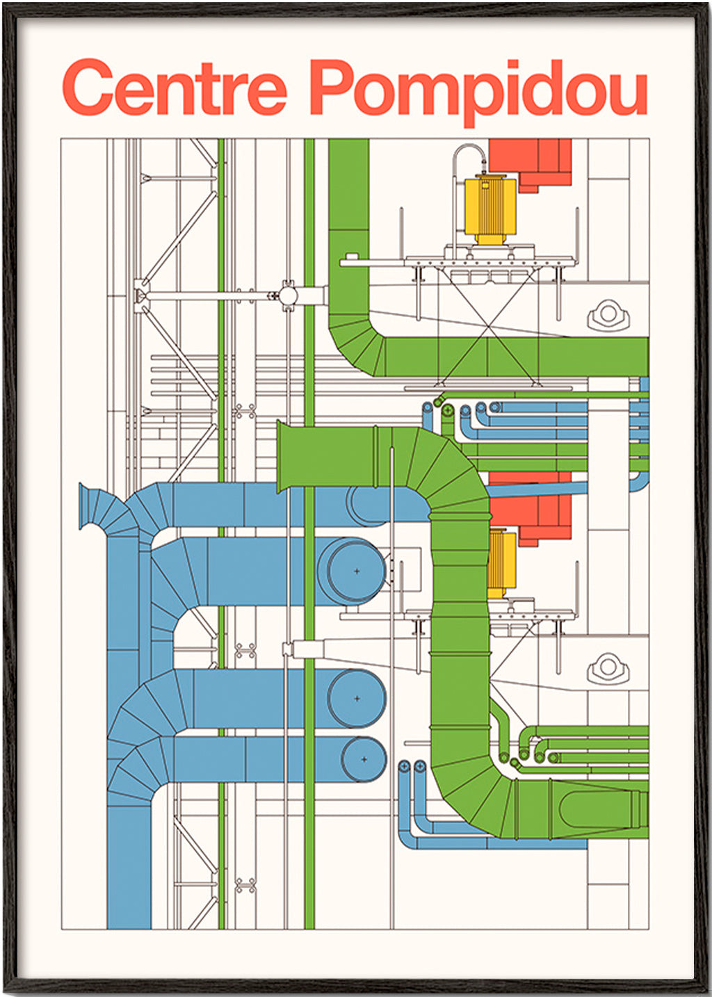 City art Centre Pompidou, architectural diagram
