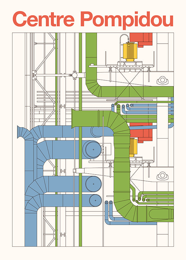 City art Centre Pompidou, architectural diagram