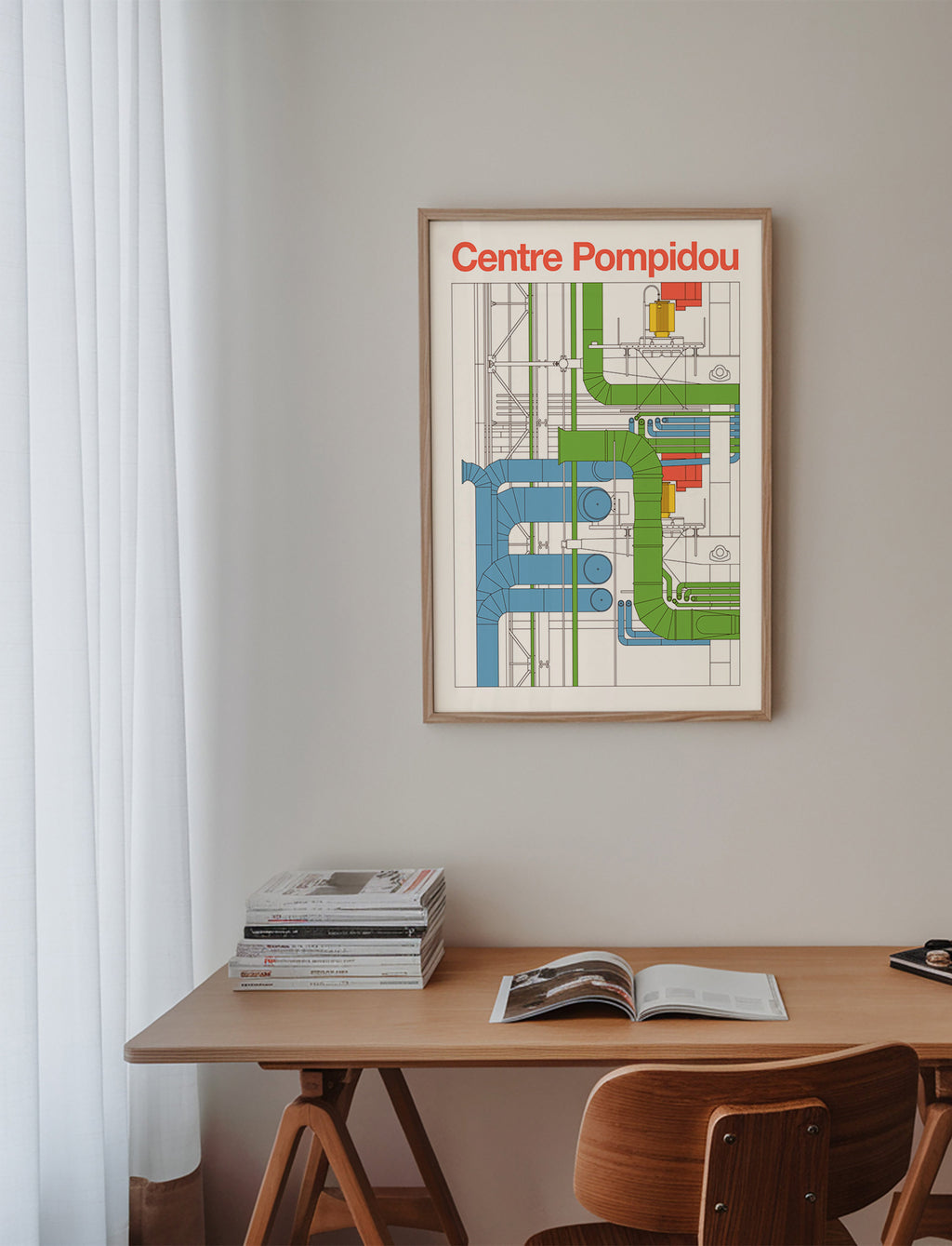 City art Centre Pompidou, architectural diagram