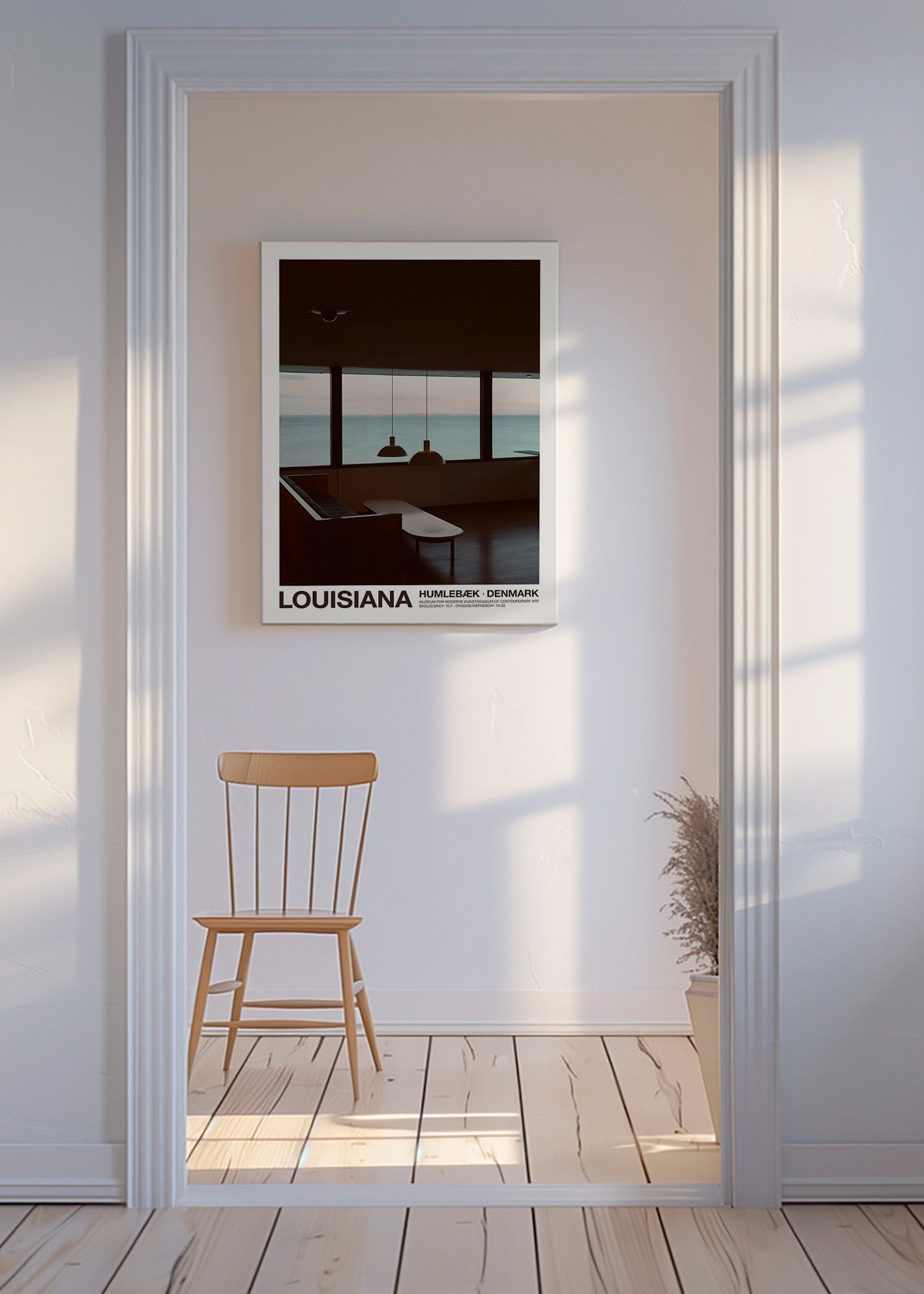 City art: Seaside view from interior