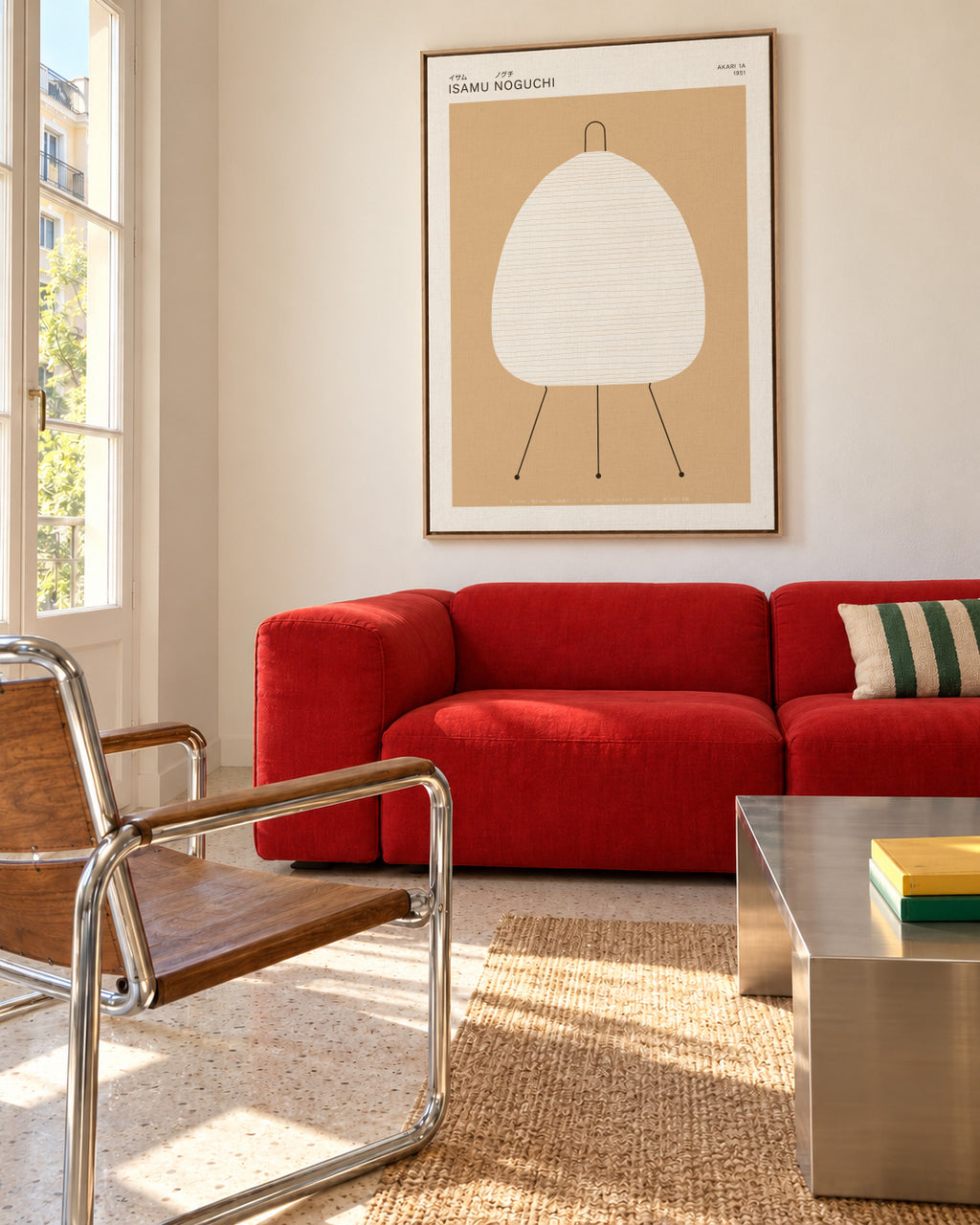 Noguchi - Akari 1A - Framed canvas in an interior