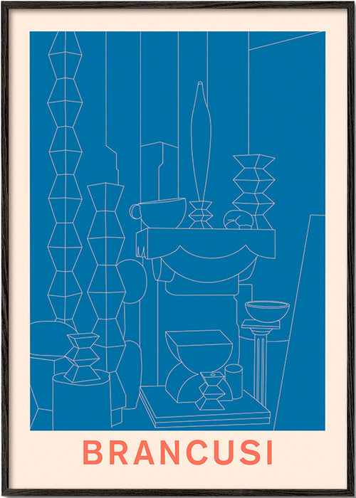 Ilustración geométrica Brancusi – Black Frame