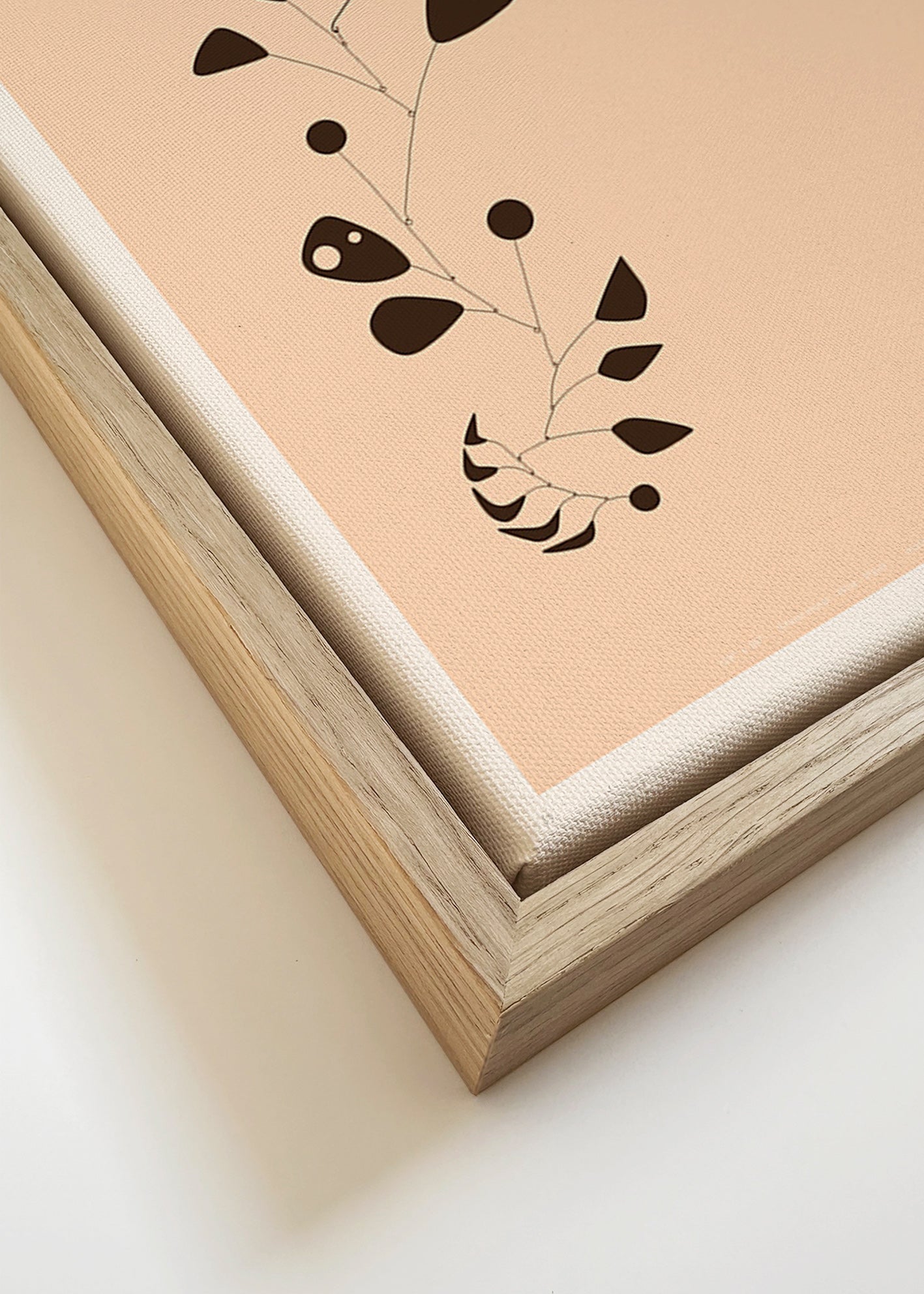 Botanical print with organic mobile