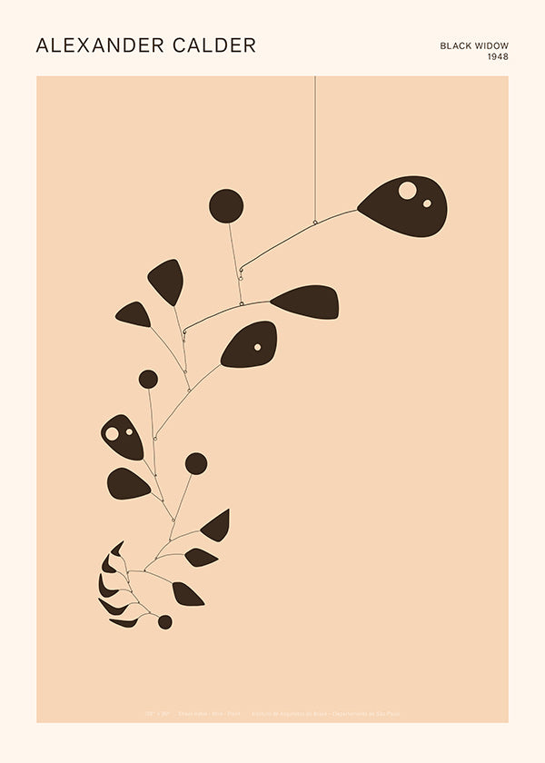 Lámina botánica Calder con móvil orgánico