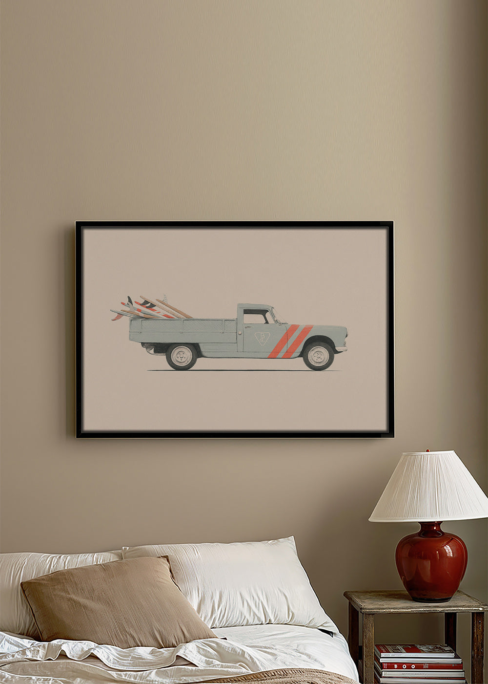 Cuadro vintage pickup con tablas de surf – Canvas2