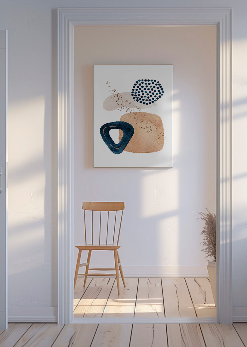 Watercolor Shapes in Navy 3