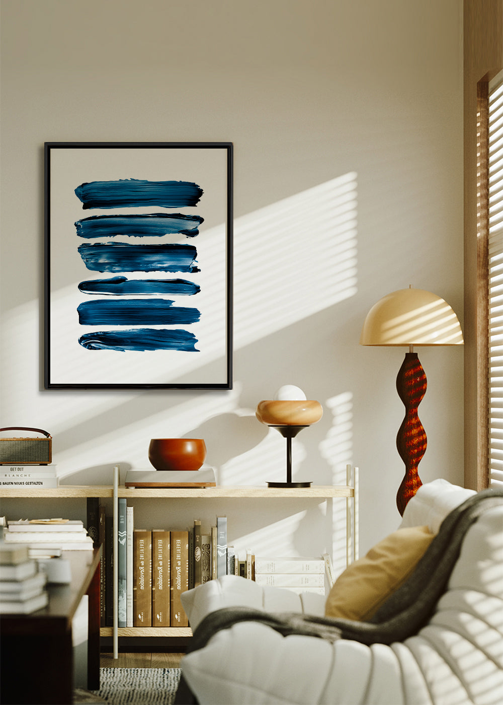 Brush Strokes in Blue