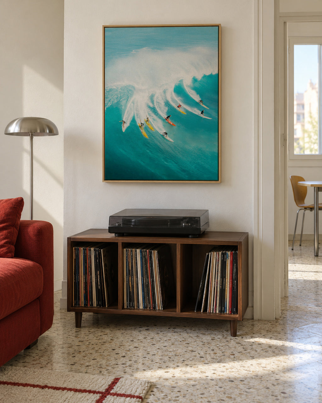 Let's Surf - Framed canvas in an interior