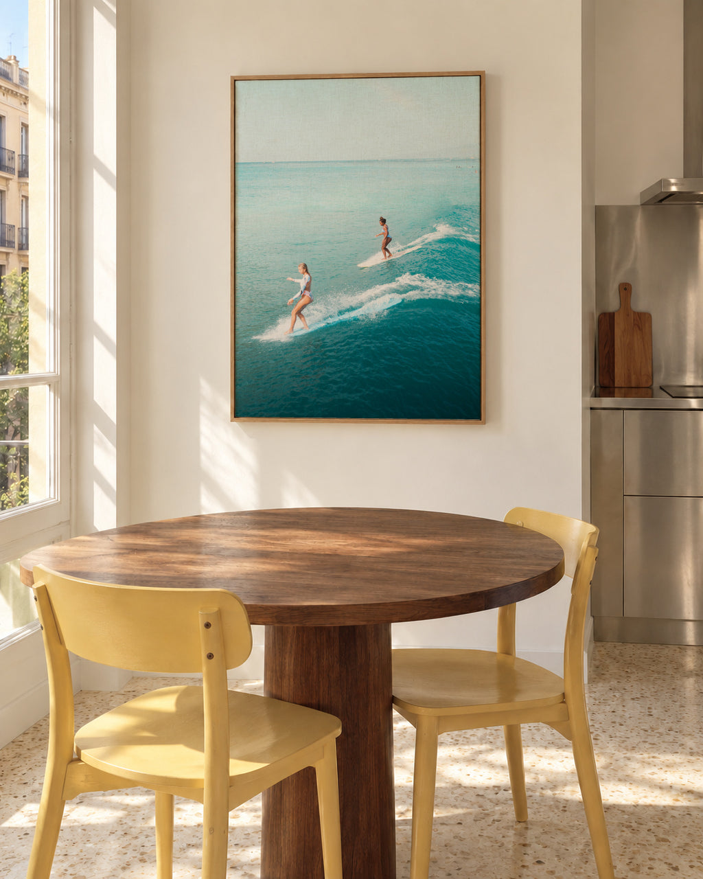 Surf Dance - Framed canvas in an interior
