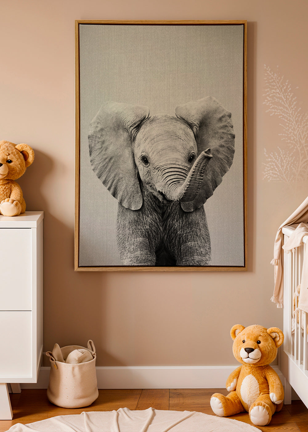 Baby Elephant - Black & White