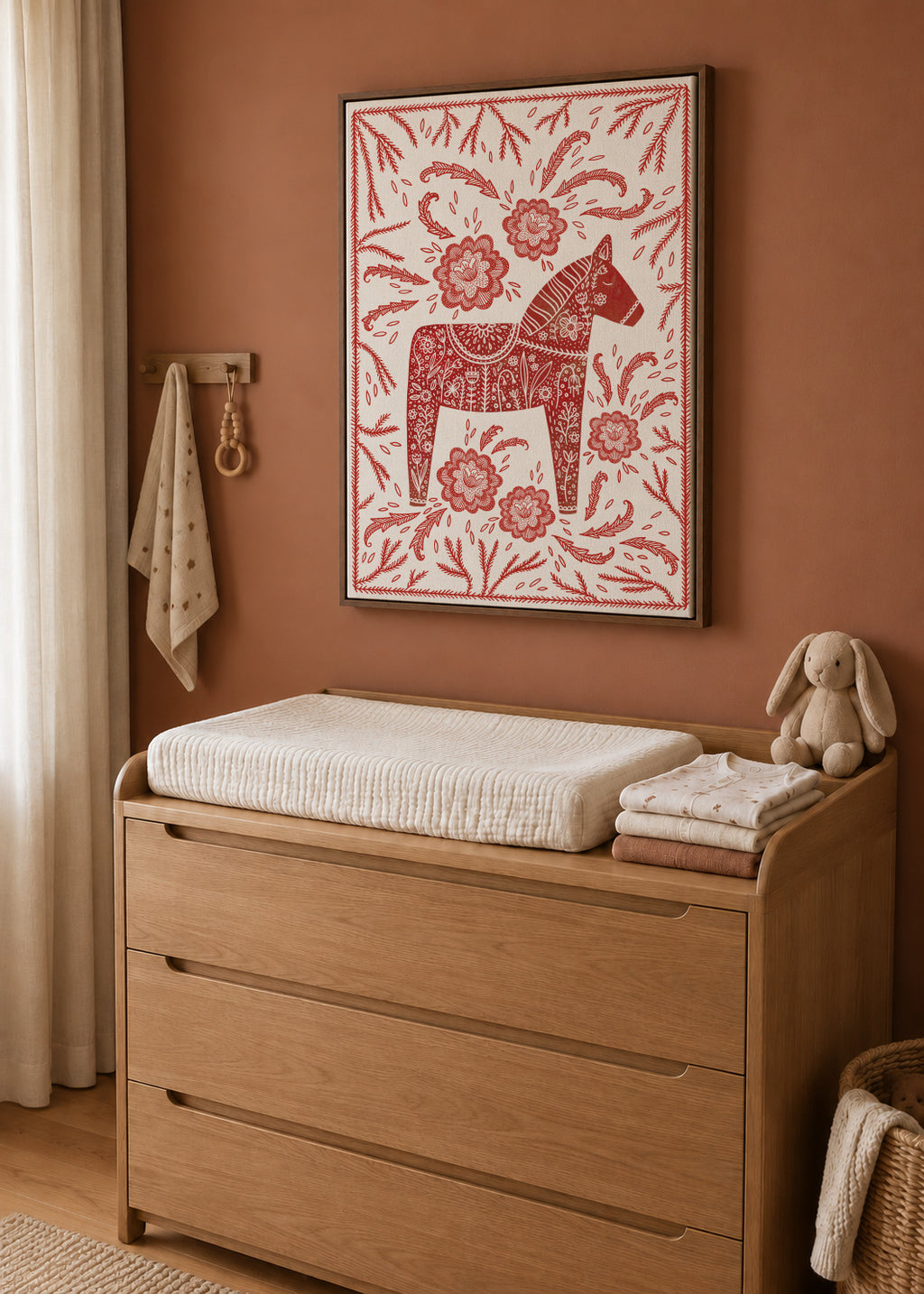 Dala Horse - Framed canvas in an interior