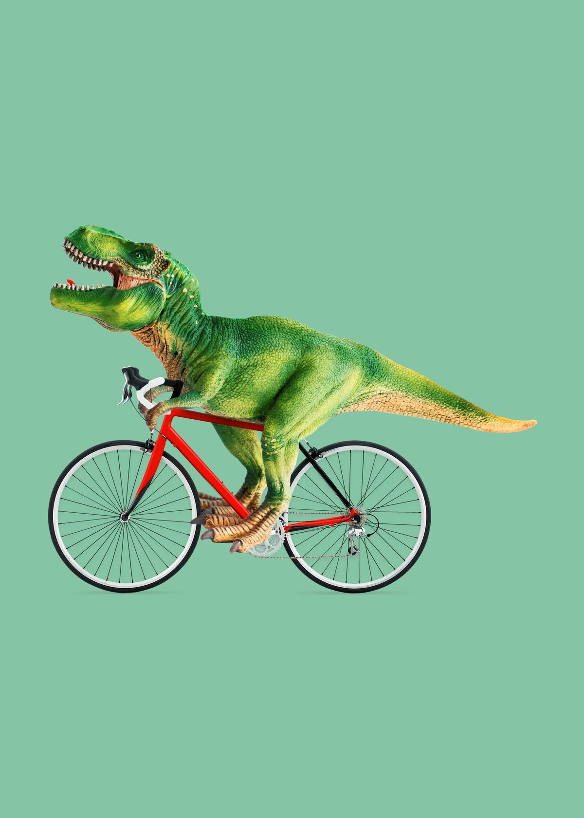 T-Rex Bike - Unframed art print