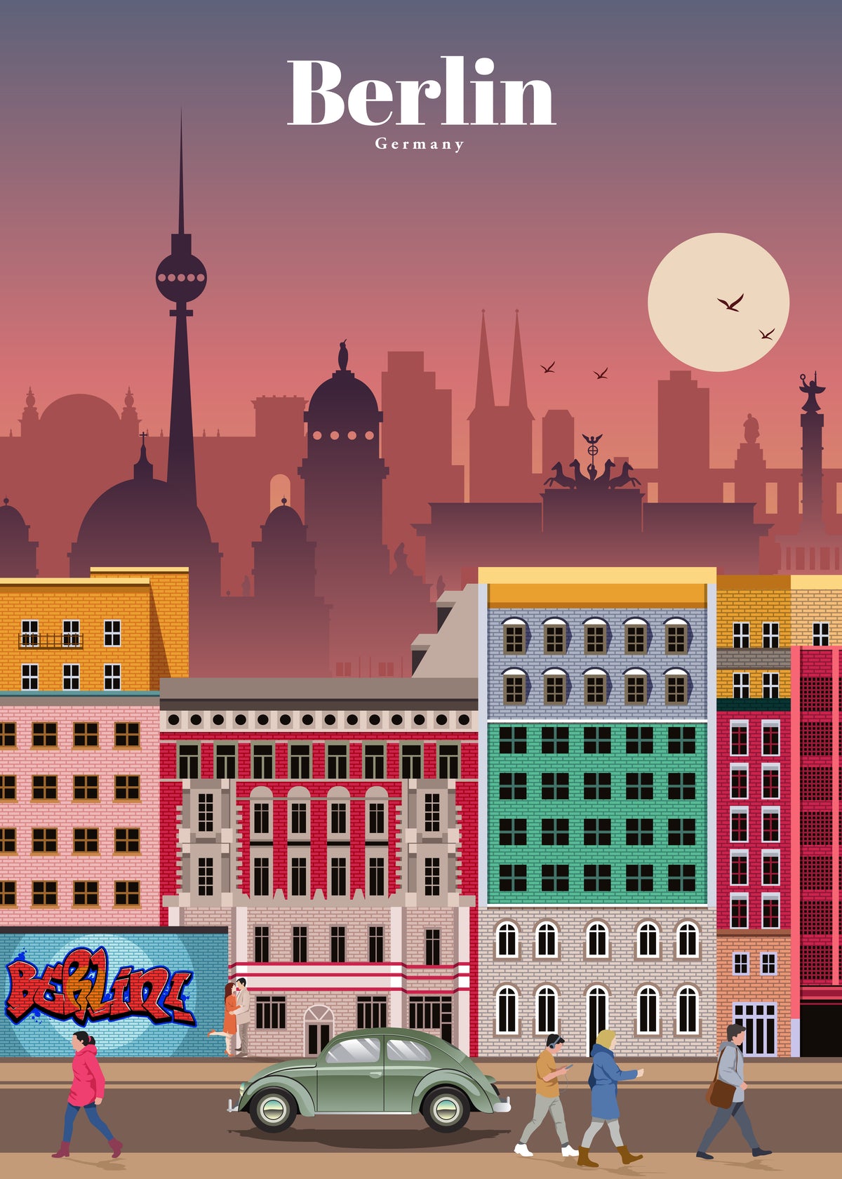 Travel to Berlin - Unframed art print