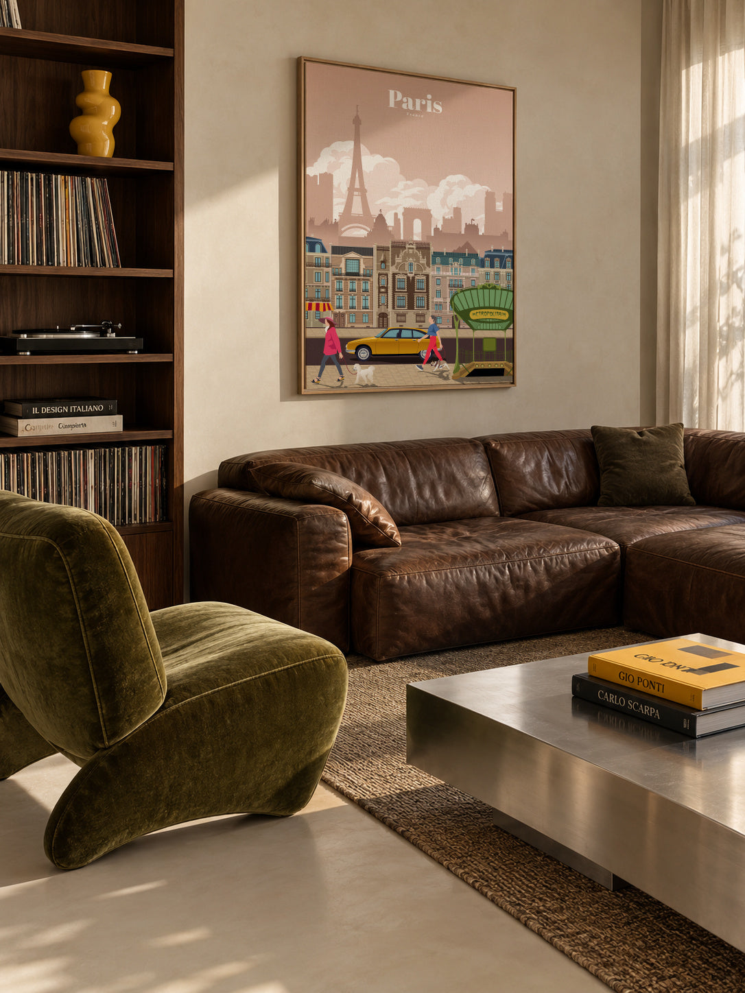 Travel to Paris - Framed canvas in an interior