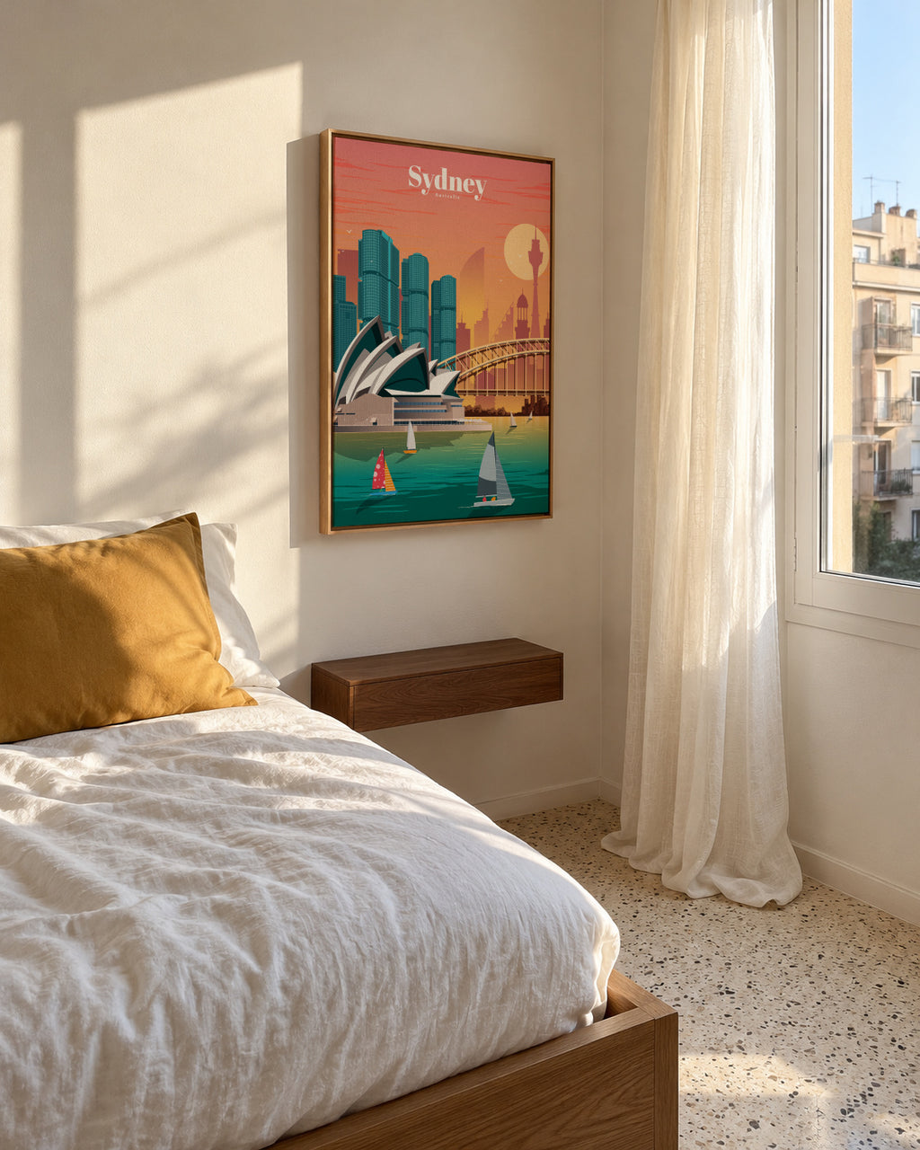 Travel to Sydney - Framed canvas in an interior