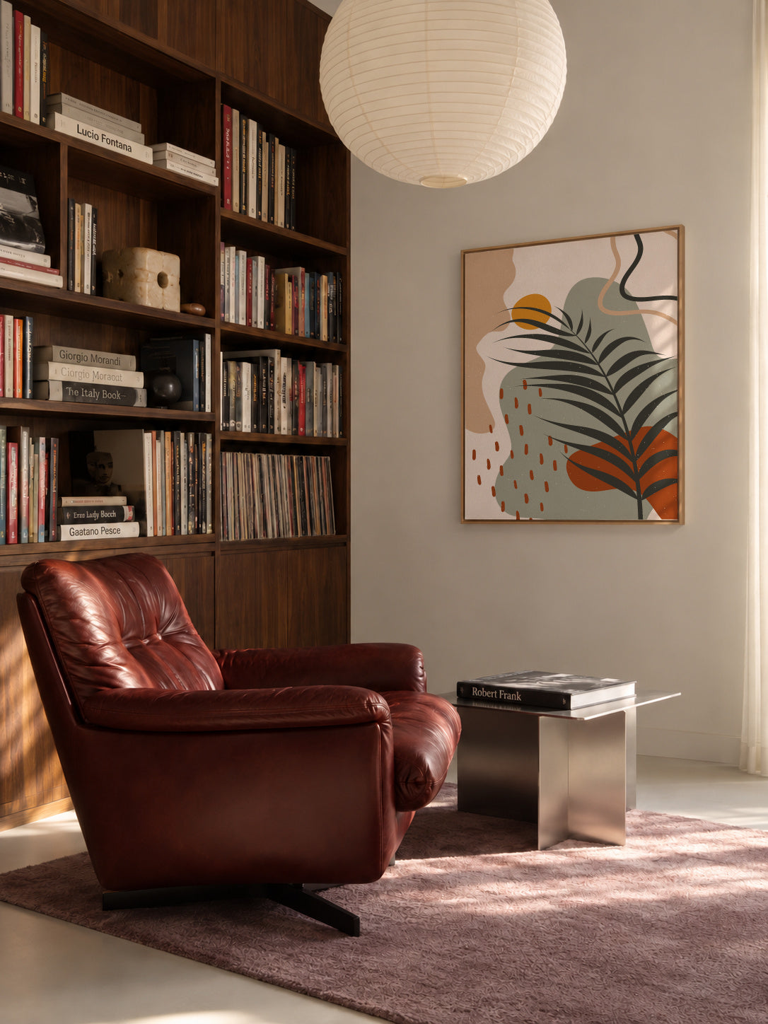 Abstract Botany - Framed canvas in an interior