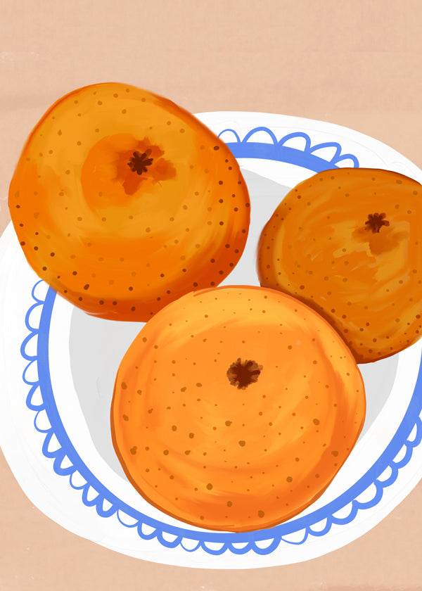 Oranges on a Plate