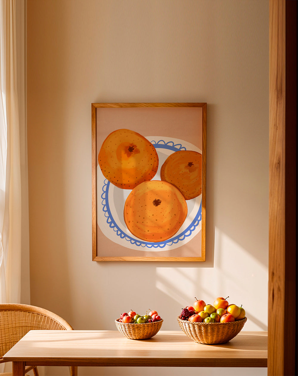 Oranges on a Plate