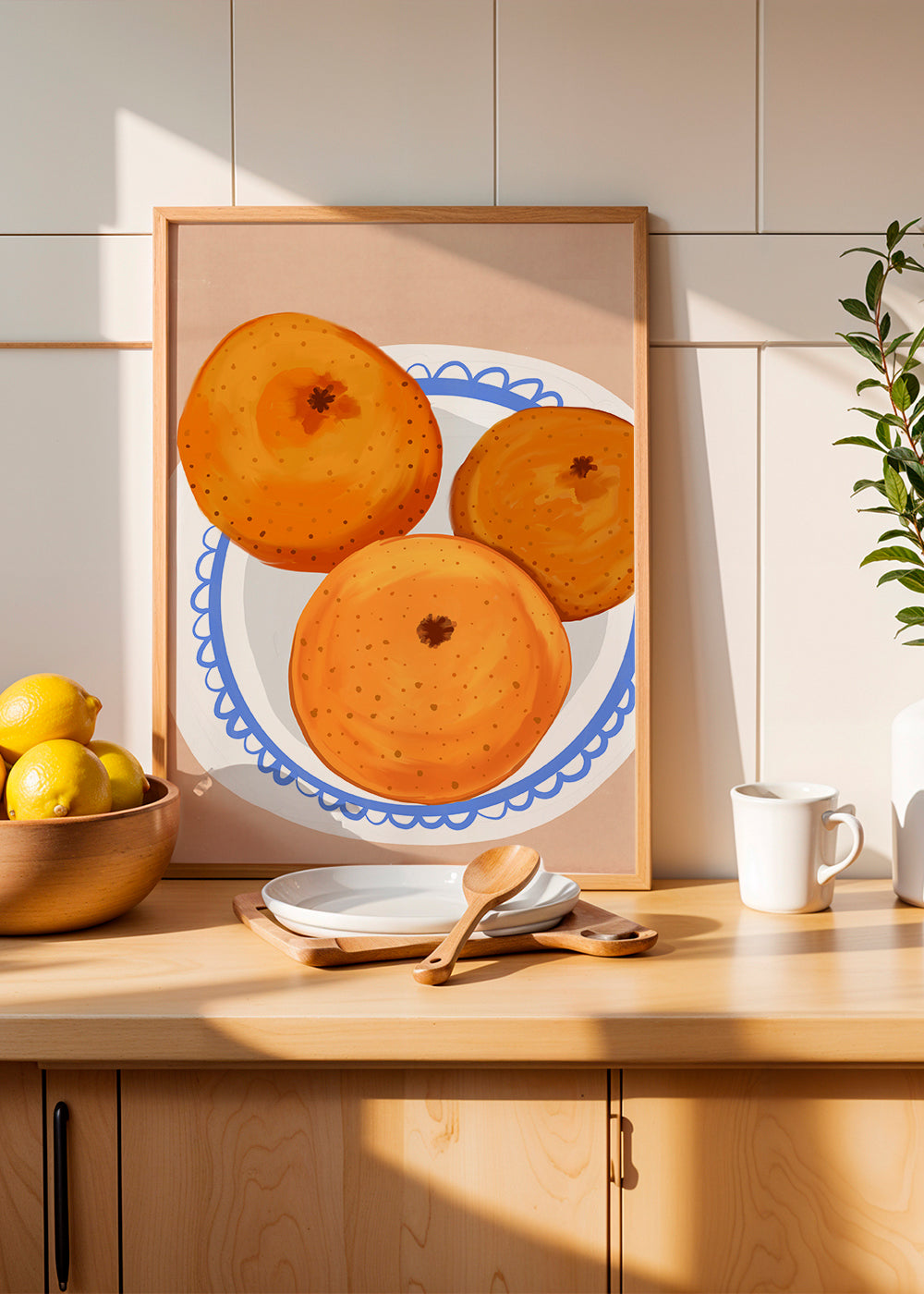 Oranges on a Plate