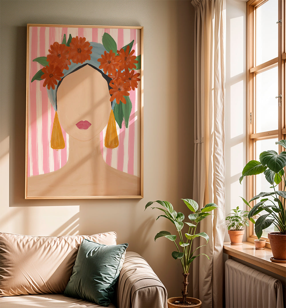 Frida Vibes Woman Portrait