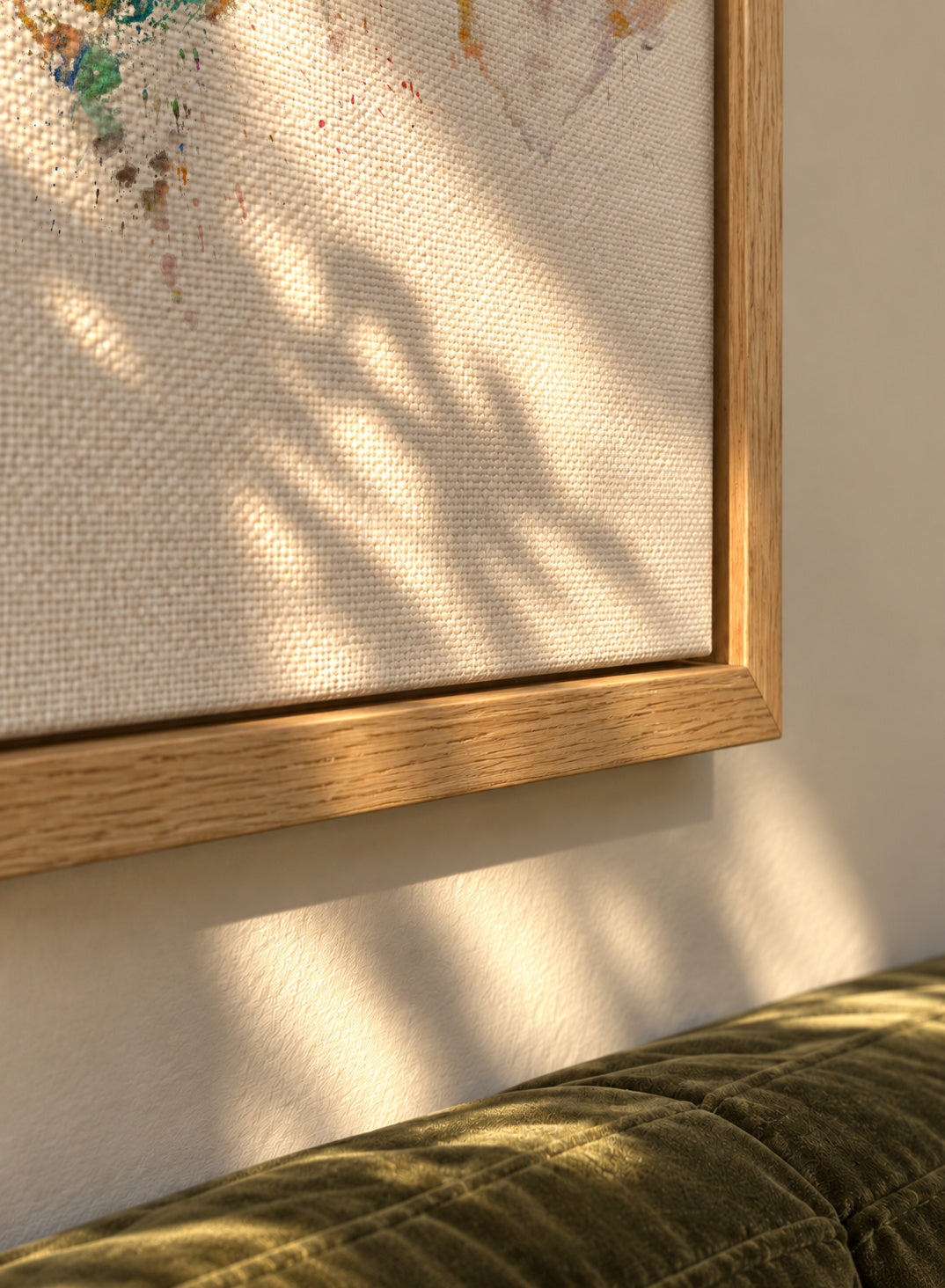Leeds Skyline multicolor - Framed canvas detail
